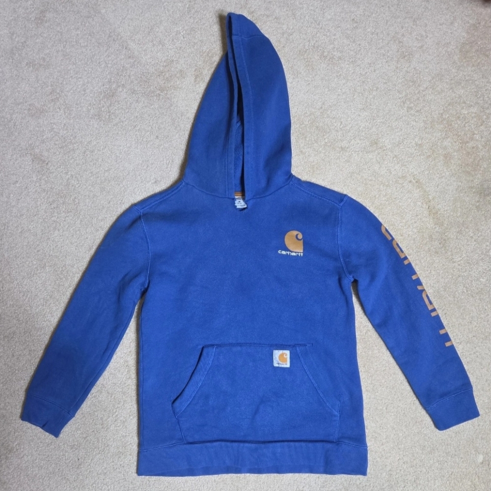 Carhartt Little Boys' Graphic Plain Fleece Hooded Sweatshirt M (10-12)